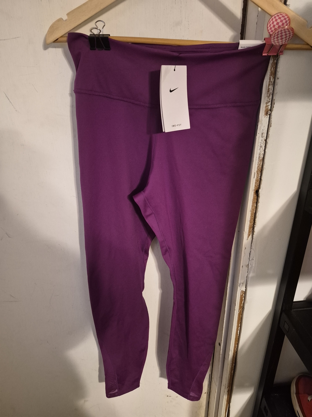 Nike One Mid-Rise 7/8 Leggings Purple Small NWT